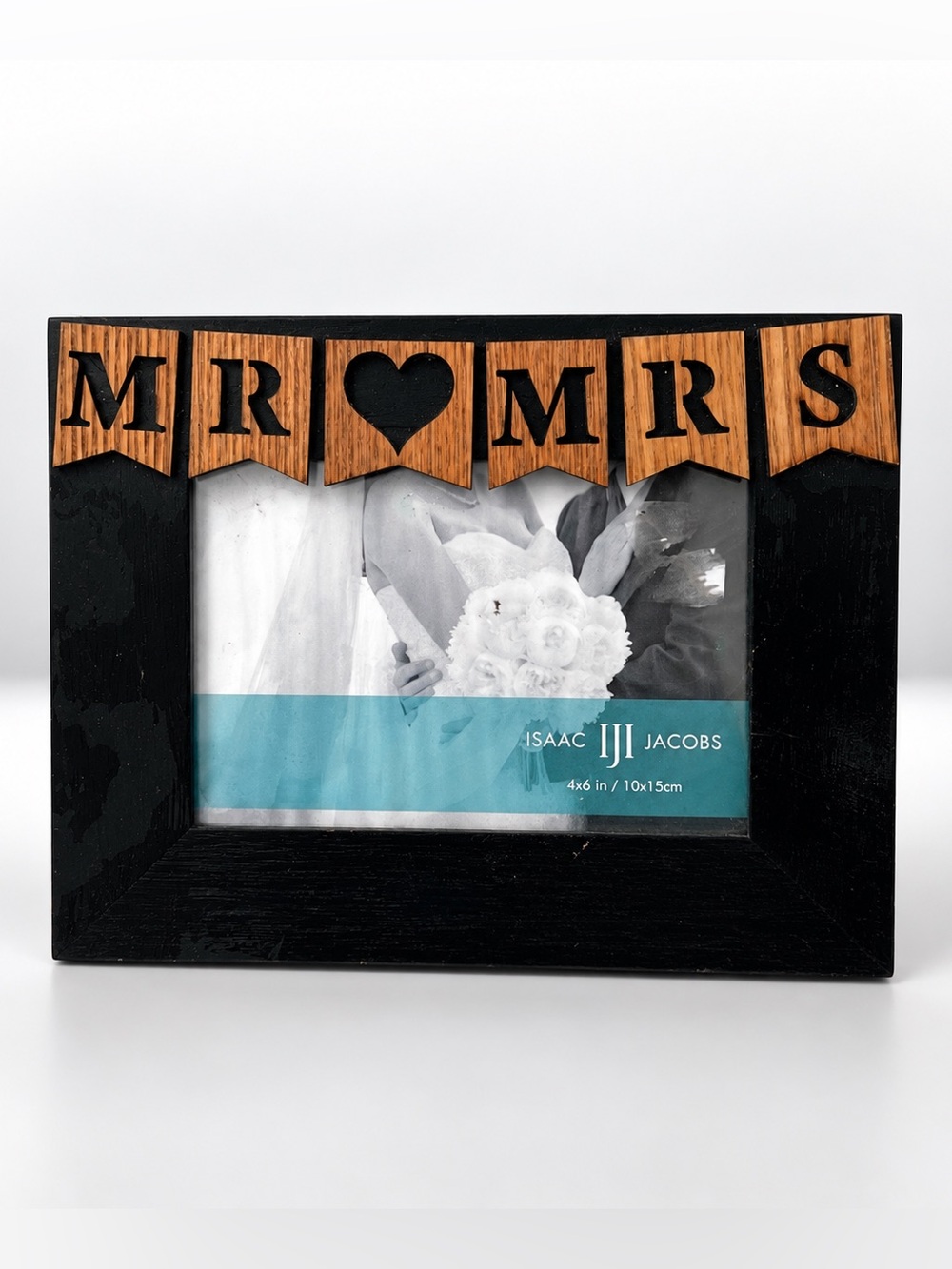 Isaac Jacobs Mr & Mrs Rustic Wood 4x6 Wedding Photo Frame